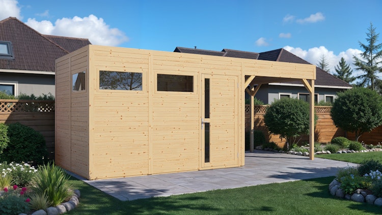 Bertilo Gartenhaus Cubus 3 Lounge - 19 mm