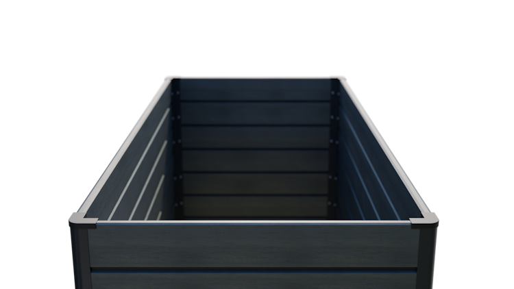 GroJa Solid Rhombus Stecksystem Hochbeet 150 x 70 x 79 cm  Steingrau co-extrdiert
