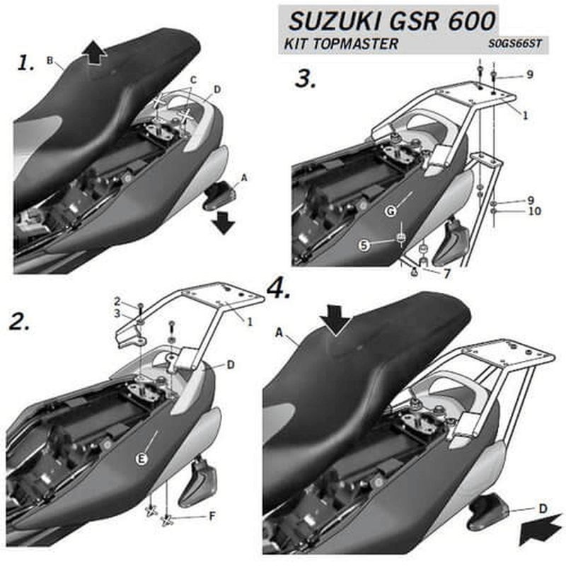 SHAD Top Master Befestigungssatz Suzuki