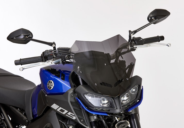 ERMAX Naked-Bike-Scheibe Acrylic durchsichtig Schwarz getönt für YAMAHA MT-09 / SP