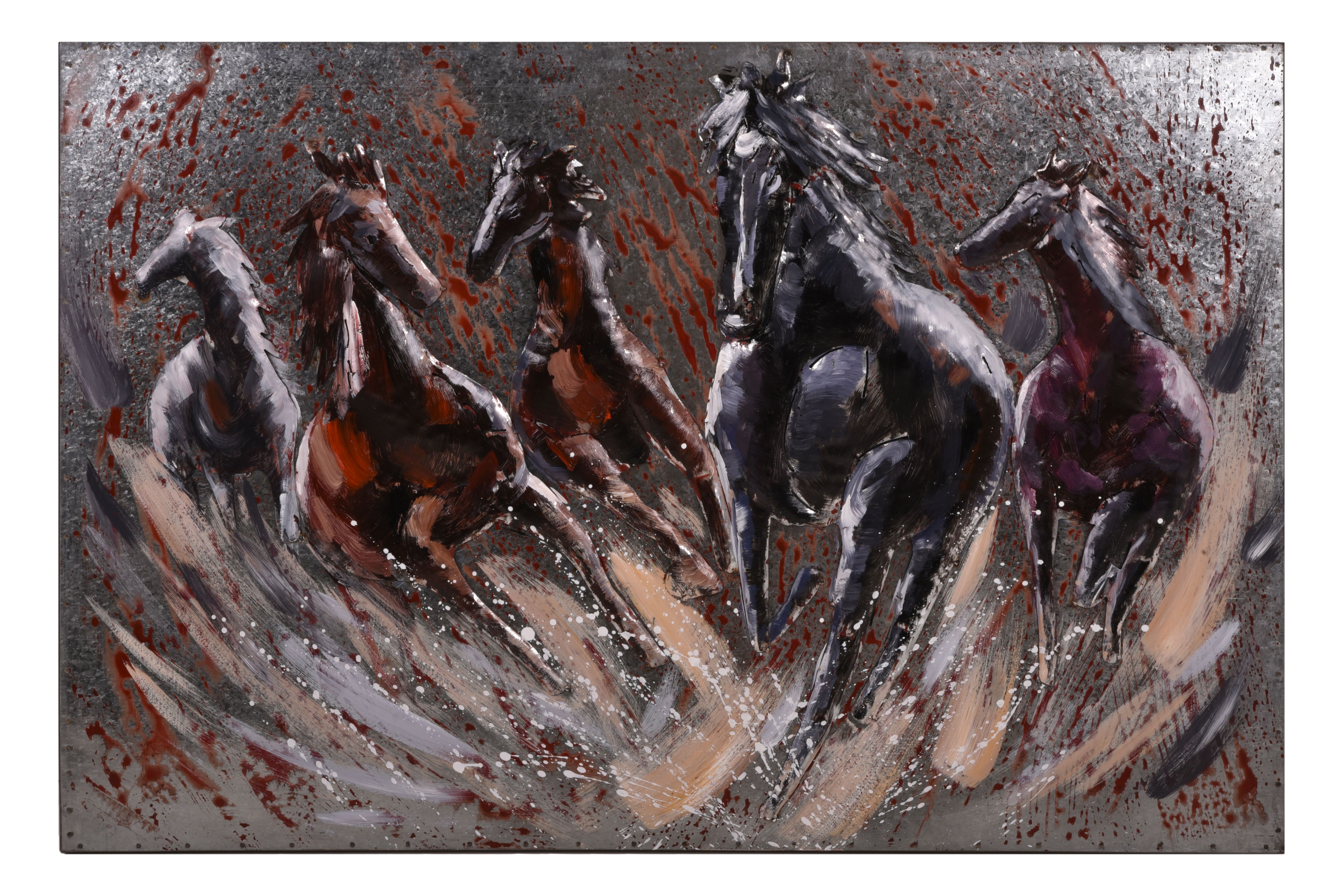 3D Metallbild Fury 120 x 80 cm, Stahlblech