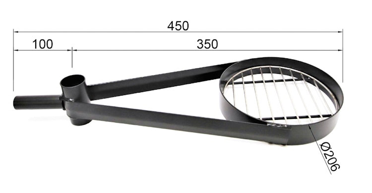 Wolff Finnhaus Grillkota Basic: Kleiner Grillhalter mit langem Arm