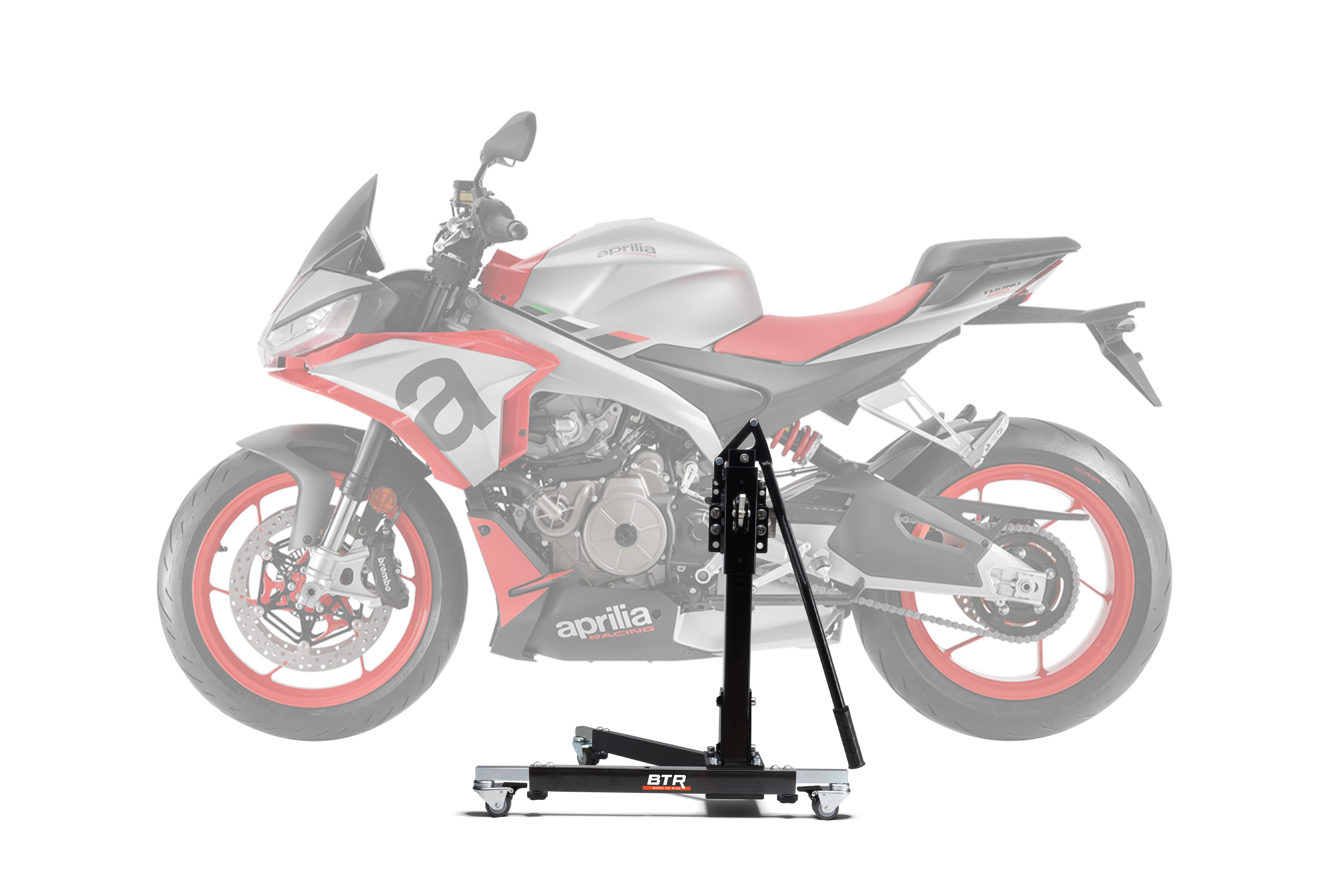 Zentralständer EVOLIFT® für Aprilia Tuono 660 / Factory 21- Black Ops Edition (Grundfarbe: Schwarz)