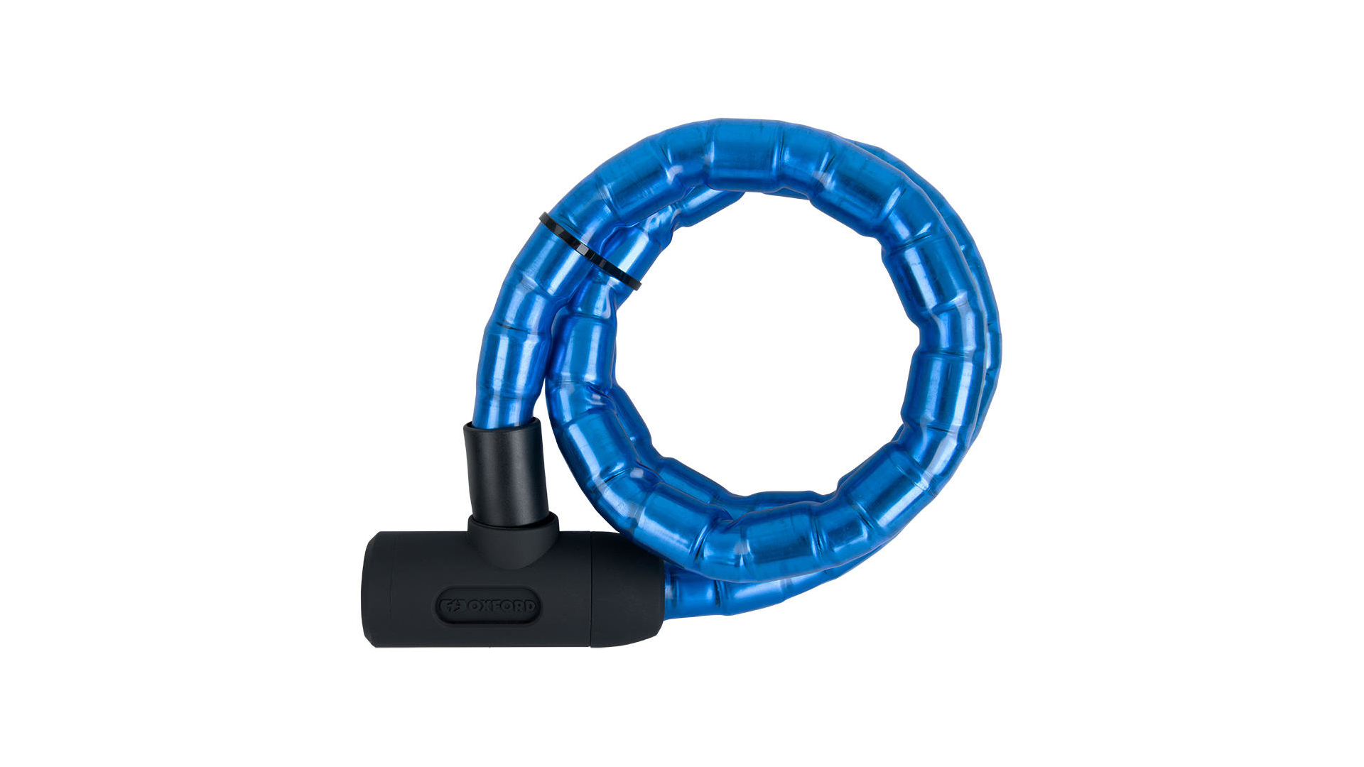 Oxford Kabelschloss blau, Panzerkabelschloss "Barrier" Gehärtete Stahlhülsen Ø 25 x 1