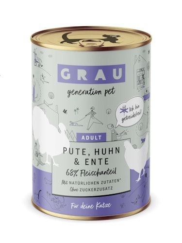 grau Katze 400 Gramm Katzennassfutter