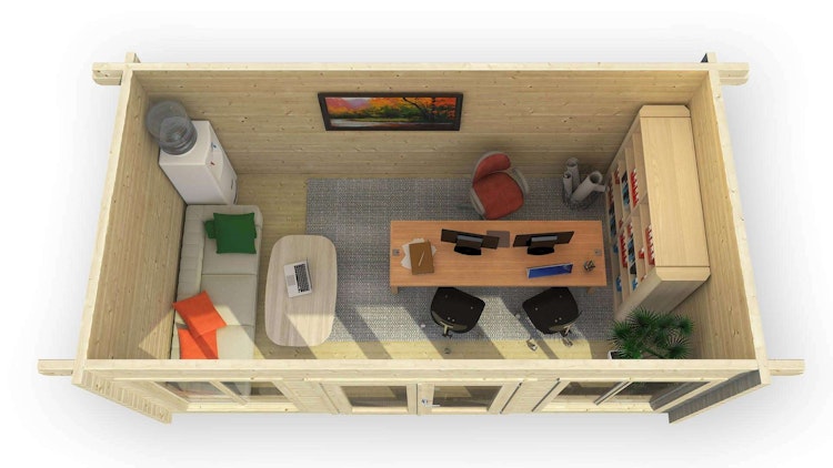 Weka Weekendhaus (Homeoffice-Gartenhaus) 709 Gr. 2 - 70 mm