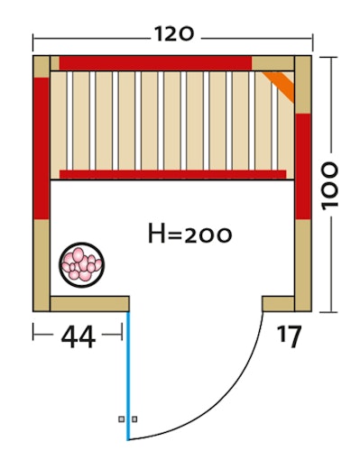 Infraworld Infrarotkabine TrioSol Natura 120 inkl. 5-teiligem gratis Zubehörset