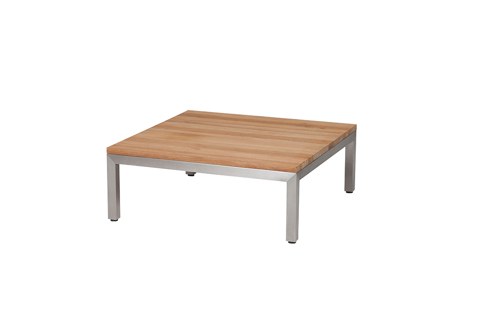 Diamond Garden Loungetisch GOMERA 82,5 x 82,5 cm, Edelstahl / Teak
