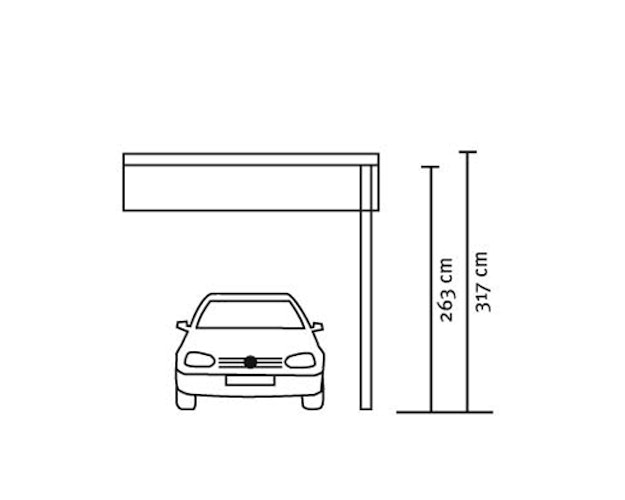 Skan Holz Schwaben Carport-Stellplatzerweiterung aus Leimholz Breite 299cm