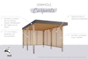 Vorschaubild Karibu Carport Einzelcarport Leimholz 1/2