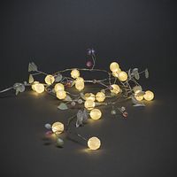 Konstsmide Weihnachtsbeleuchtung  LED Lichterkette grüne Blättern und Beeren