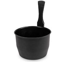 Eliga Aufgusseimer ca. 4 l aus Edelstahl mit schwarzer Pulverbeschichtung