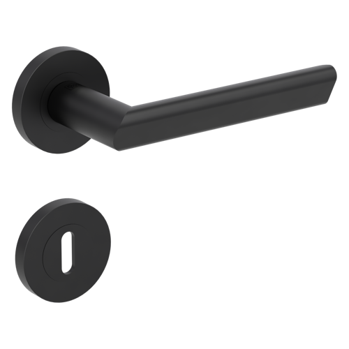 Griffwerk Türgriff TRI 134 - Schraubtechnik, rund, Graphitschwarz