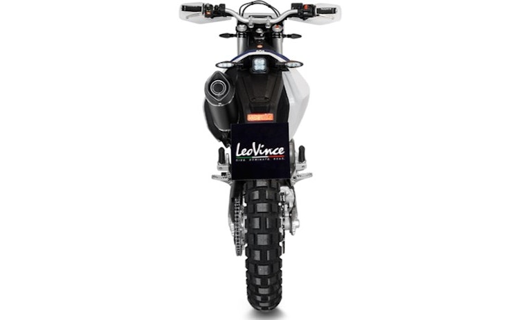 LeoVince SLIP-ON Edelstahl SBK NERO für HUSQVARNA 701 SUPERMOTO / ENDURO / ENDURO LR mit Katalysator