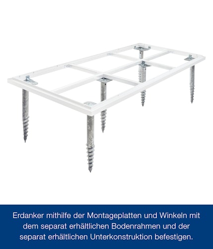 Hörmann Schraubfundament für Gerätehaus Juno - 7 Schrauben