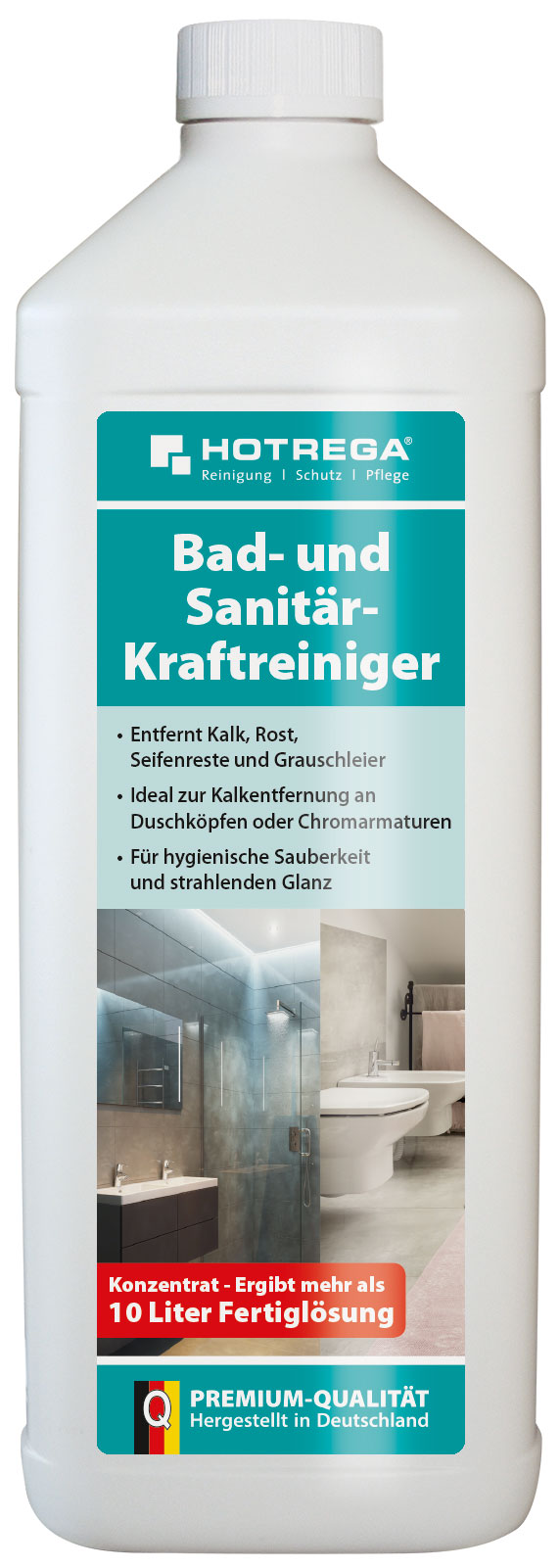 Hotrega Bad und Sanitär-Kraftreiniger 1 Liter Flasche (Konzentrat)