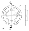 Vorschaubild Supersprox Stahl-Kettenrad 428 51Z (Schwarz)