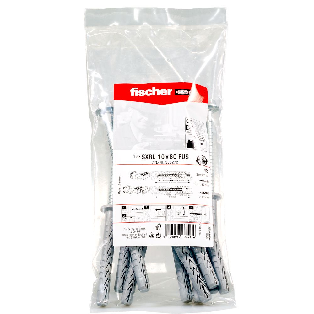 FISCHER Langschaftdübel SXRL 10x80 FUS B (10 St.)
