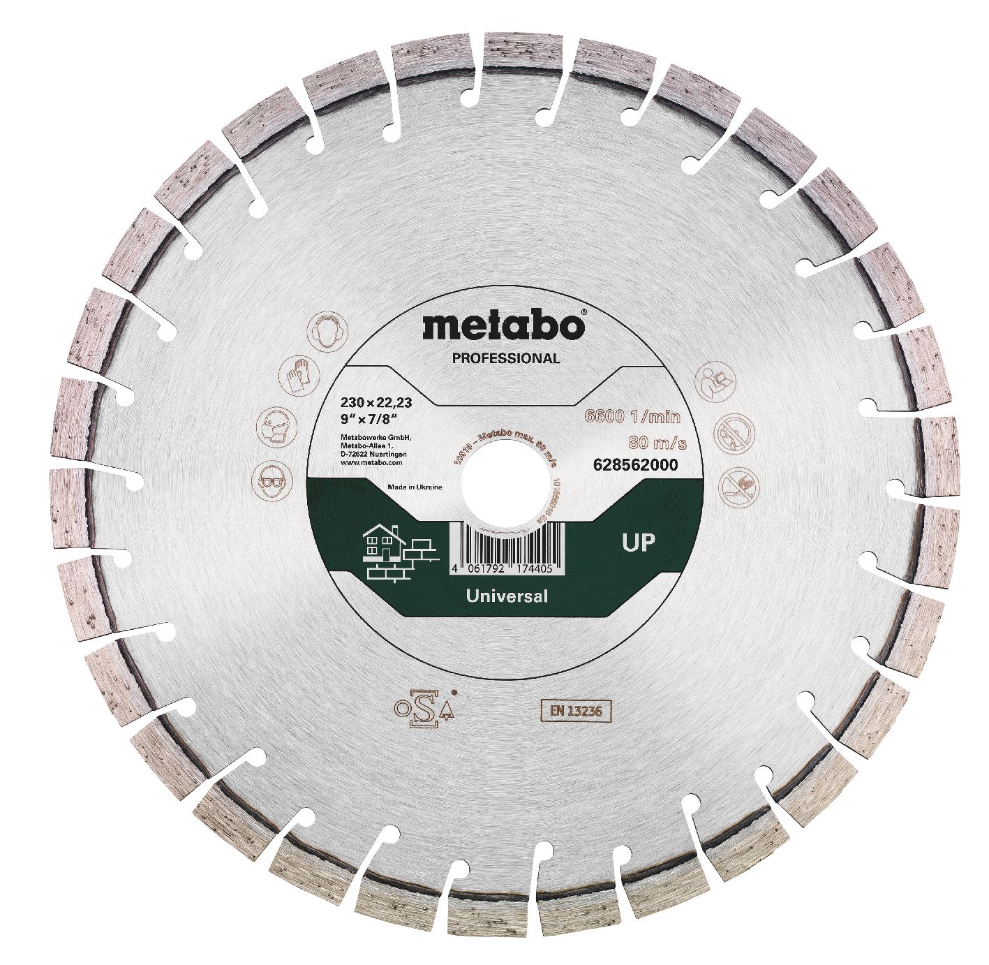 Metabo Diamanttrennscheibe 230x22,23mm"UP"Universal "professional"
