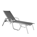 Kettler Stapelliege BASIC PLUS, Aluminium Silber / Outdoorgewebe Anthrazit - Sonderaktion