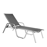 Kettler Stapelliege BASIC PLUS, Aluminium Silber / Outdoorgewebe Anthrazit - Sonderaktion