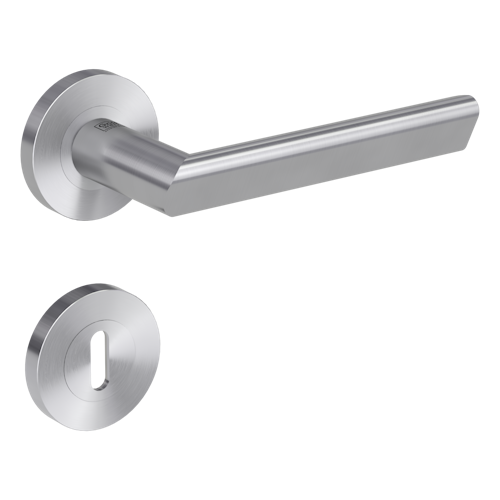 Griffwerk Türgriff TRI 134 - Schraubtechnik, rund, Edelstahl matt