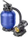 myPOOL Swimming Pool Poolset Premium Achtform mit Sandfilteranlage - weiß