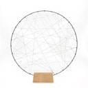 Vorschaubild Konstsmide Weihnachtsbeleuchtung LED Metallsilhouetten Ring mit Holz-Fuß