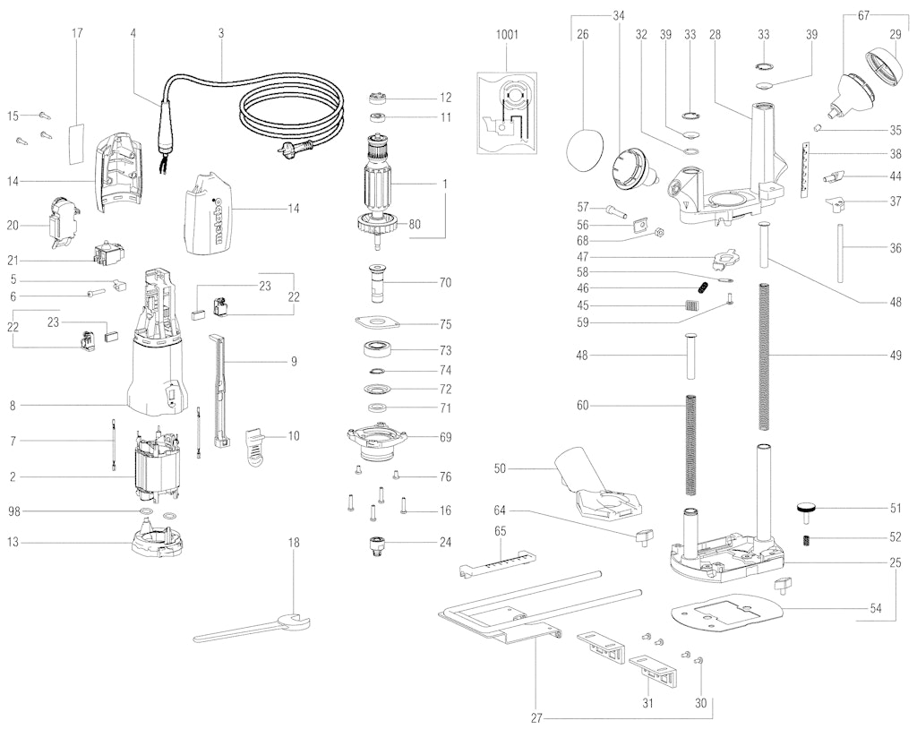 Explosionszeichnung Ersatzteile