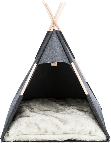 TRIXIE Höhle Tipi, Filz, 70 × 70 × 70 cm, anthrazit