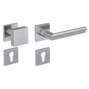 Vorschaubild Griffwerk Wechselgarnitur VAYA 137 TRI fast2fix Fast2Fix GK3 Rosetten eckig Knopf SQUARE Edelstahl matt R