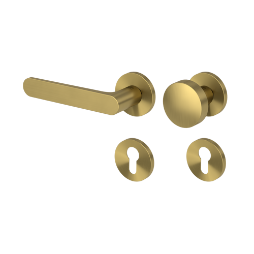 Griffwerk Wechselgarnitur VAYA 291 AVUS fast2fix Fast2Fix Rosetten rund Knopf R2 Gold matt L