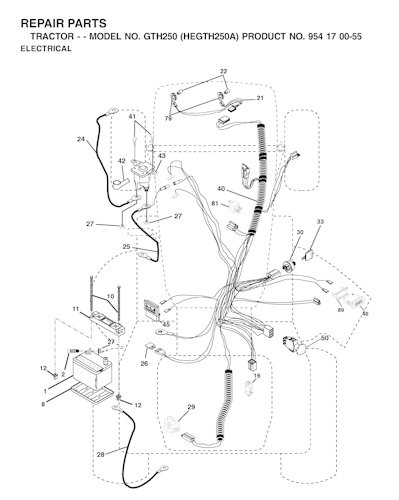 Husqvarna Gartentraktoren GTH250, HEGTH250A, 954170055, 2002-02