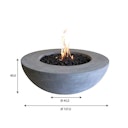 Gardenforma Gas Feuerstelle Ätna in grauer Betonoptik