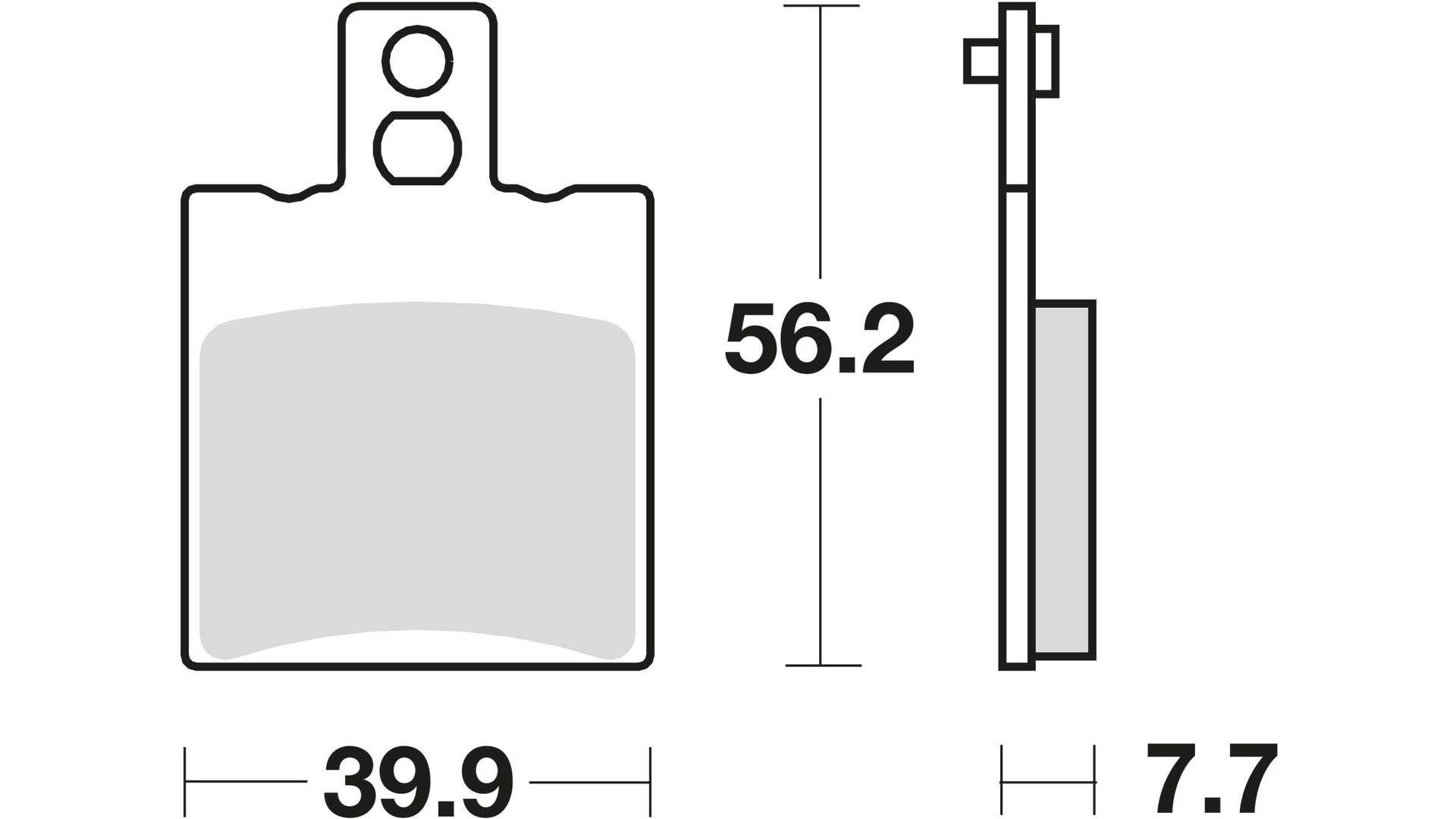 TRW Bremsbelag Typ EC Organisch mit ABE, Bremsbelag "MCB 708" Satz
