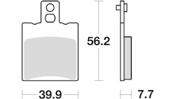 TRW Bremsbelag Typ EC Organisch mit ABE, Bremsbelag "MCB 708" Satz