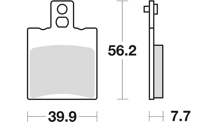 TRW Bremsbelag Typ EC Organisch mit ABE, Bremsbelag "MCB 708" Satz