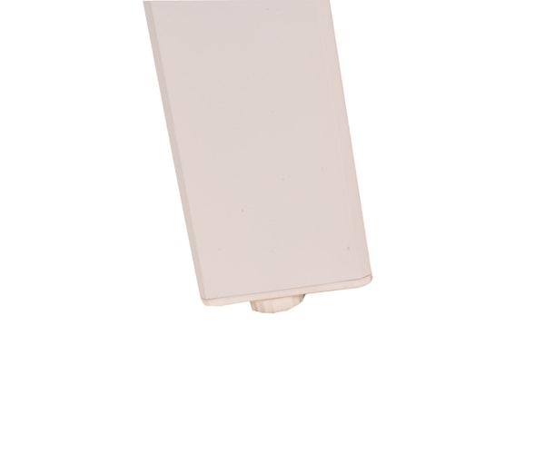 Garden Pleasure Gartenmöbel Set VENICE 02, Tisch 200 x 100 + 6 Stapelssessel, Alu Weiß / Nonwood Teak-Optik / Kunststoffgewebe Hellgrau