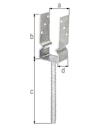 Alberts® U-Pfostenträger Holzschutz 150x60x4mm Betonanker Riffelstahl für verschiedene Pfostenstärken