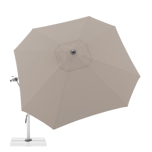 doppler Pendelschirm EXPERT 400 Side, Aluminium Silber / 100 % Polypropylen 220 g/m²