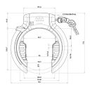 Vorschaubild Axa Imenso Large Rahmenschloss schwarz NAZ, nicht abziehbarer Schlüssel, ART**-