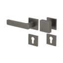 Vorschaubild Griffwerk Wechselgarnitur VAYA 265 MINIMAL MODERN fast2fix Fast2Fix Rosetten eckig Knopf SQUARE Kaschmirgrau L