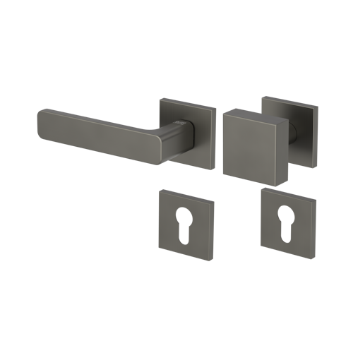 Griffwerk Wechselgarnitur VAYA 265 MINIMAL MODERN fast2fix Fast2Fix Rosetten eckig Knopf SQUARE Kaschmirgrau L