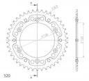 Vorschaubild Supersprox Stealth-Kettenrad 520 42Z (Rot)