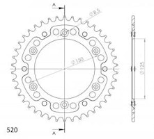 Supersprox Stealth-Kettenrad 520 42Z (Rot)