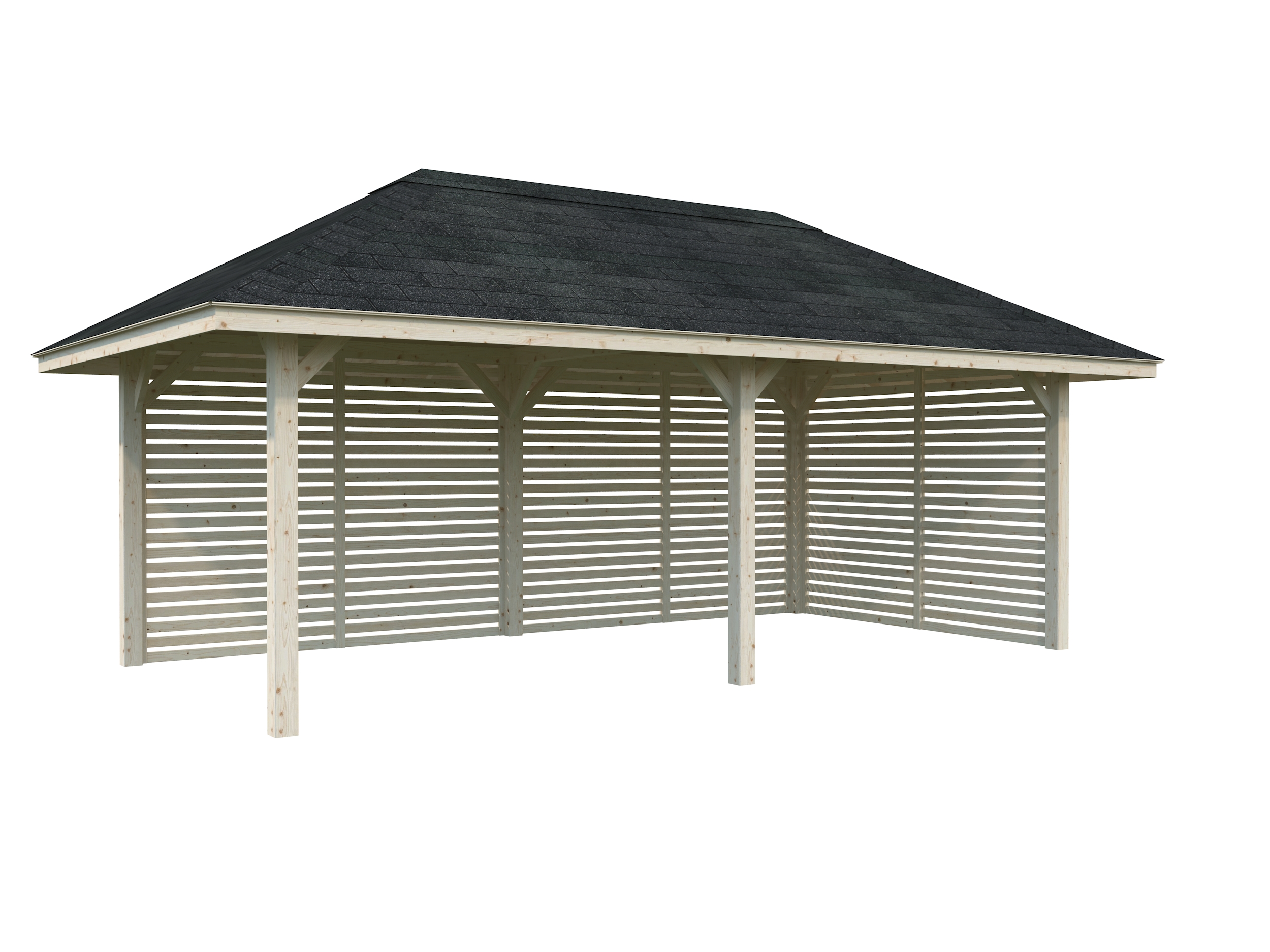 Palmako Pavillon Bianca 16,6 m² Set 109 transparent tauchgrundiert