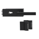 Vorschaubild Griffwerk Glastürbeschlag PURISTO S mit Griff TRI 134 Profilzylinder Flüster 3-tlg. Bänder TRI 134 Graphitschwarz