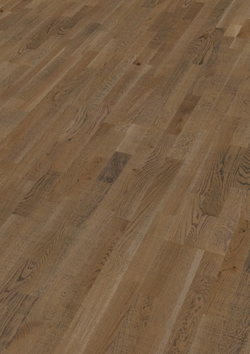 HANDMUSTER MEISTER Parkettboden MeisterParkett. longlife PC 200 9040 Eiche lebhaft olivgrau Vintage-Struktur, gebürstet ultramattlackiert