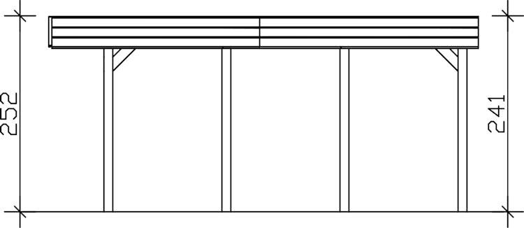 Skan Holz Friesland - Flachdach Doppelcarport aus Nadelholz Breite 546 cm