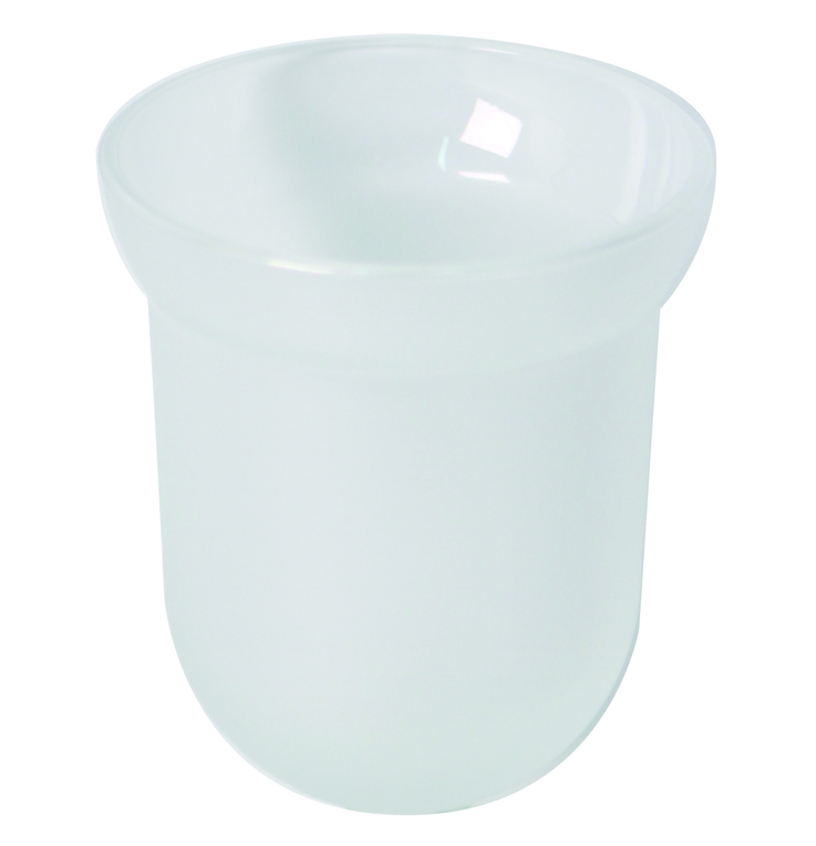 Bravat Tropfschale für WC-Bürstengarnitur Metasoft - Glas, mineralweiß
